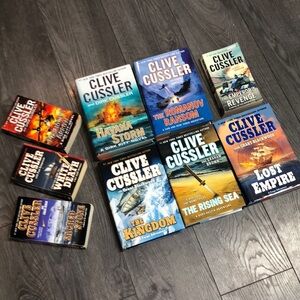 9 Clive Cussler Soft/hard Cover Books
